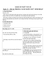 Giáo án Ngữ văn 10 tuần 12: Phong cách ngôn ngữ sinh hoạt