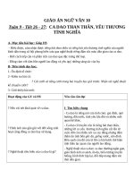 Giáo án Ngữ văn 10 tuần 9: Ca dao than thân, yêu thương tình nghĩa