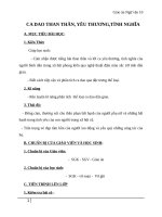 Giáo án Ngữ văn 10 tuần 9: Ca dao than thân, yêu thương tình nghĩa