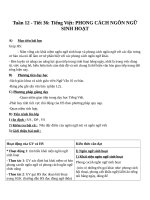 Giáo án Ngữ văn 10 tuần 12: Phong cách ngôn ngữ sinh hoạt