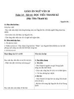 Giáo án Ngữ văn 10 tuần 14: Đọc Tiểu Thanh kí