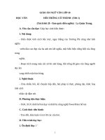 Giáo án Ngữ văn 10 tuần 26 bài: Hồi trống cổ thành