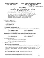 Biên bản nghiệm thu công việc