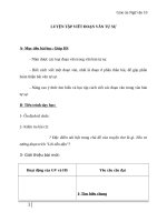 Giáo án Ngữ văn 10 tuần 10: Luyện tập viết đoạn văn tự sự