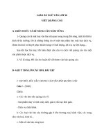 Giáo án Ngữ văn 10 tuần 33 bài: Viết quảng cáo