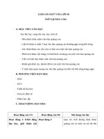 Giáo án Ngữ văn 10 tuần 33 bài: Viết quảng cáo