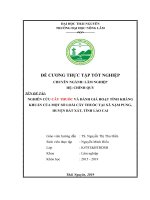 Đề cương khóa luận tốt nghiệp đại học Nông Lâm Thái Nguyên 2018