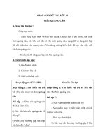 Giáo án Ngữ văn 10 tuần 33 bài: Viết quảng cáo