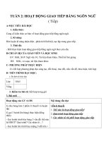 Giáo án Ngữ văn 10 tuần 2: Hoạt động giao tiếp bằng ngôn ngữ (tiếp theo)