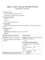 Giáo án Ngữ văn 10 tuần 11: Trả bài làm văn số 2, ra đề bài số 3