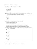 Đề lý thuyết hay và khó số 3 môn vật lý 