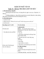 Giáo án Ngữ văn 10 tuần 16: Trả bài làm văn số 3