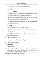 Giáo án Ngữ văn 10 tuần 2: Hoạt động giao tiếp bằng ngôn ngữ (tiếp theo)