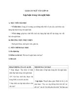 Giáo án Ngữ văn 10 tuần 29 bài: Lập luận trong văn nghị luận