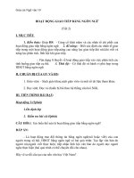 Giáo án Ngữ văn 10 tuần 2: Hoạt động giao tiếp bằng ngôn ngữ (tiếp theo)