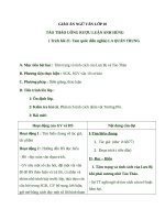 Giáo án Ngữ văn 10 tuần 26 bài: Tào tháo uống rượu luận anh hùng  La Quán Trung