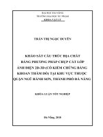Khảo sát cấu trúc địa chất bằng phương pháp chụp cắt lớp ảnh điện 2D-3D (có kiểm chứng bằng khoan thăm dò) tại khu vực thuộc Quận Ngũ Hành Sơn, thành phố Đà Nẵng