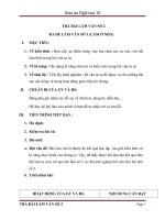 Giáo án Ngữ văn 10 tuần 11: Trả bài làm văn số 2, ra đề bài số 3