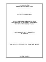 Nghiên cứu đánh giá khả năng xử lý nước thải màu xanh của dệt nhuộm bằng than hoạt tính kết hợp PGα21Ca