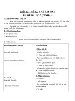 Giáo án Ngữ văn 10 tuần 11: Trả bài làm văn số 2, ra đề bài số 3