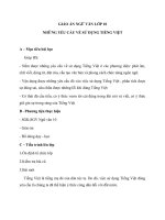 Giáo án Ngữ văn 10 tuần 25 bài: Những yêu cầu về sử dụng tiếng Việt