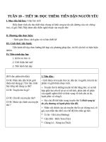 Giáo án Ngữ văn 10 tuần 10: Đọc thêm Lời tiễn dặn