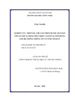 NGHIÊN CỨU, THIẾT KẾ, CHẾ TẠO THIẾT BỊ THU MẶT ĐẤT VỚI CƠ CHẾ TỰ ĐỘNG PHÁT HIỆN VÀ BÁM VỆ TINH DÙNG CHO HỆ THỐNG THÔNG TIN VỆ TINH VINASAT