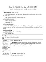 Giáo án Ngữ văn 10 tuần 10: Đọc thêm Lời tiễn dặn