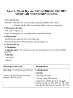 Giáo án Ngữ văn 10 tuần 15: Tại lầu Hoàng Hạc tiễn Mạnh Hạo Nhiên đi Quảng Lăng