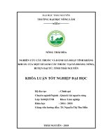 Khóa luận tốt nghiệp Nghiên cứu cây thuốc và đánh giá hoạt tính kháng khuẩn của một số loại cây thuốc tại xã Hoàng Nông, huyện Đại Từ, tỉnh Thái Nguyên