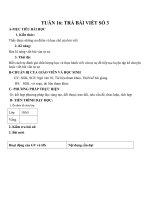 Giáo án Ngữ văn 10 tuần 16: Trả bài làm văn số 3