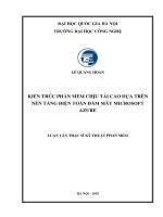 KIẾN TRÚC PHẦN MỀM CHỊU TẢI CAO DỰA TRÊN NỀN TẢNG ĐIỆN TOÁN ĐÁM MÂY MICROSOFT AZURE