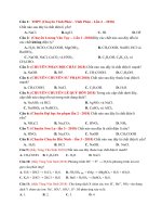 Bộ câu hỏi trắc nghiệm lý thuyết môn Hóa Học theo chuyên đề tách từ đề thi thử 2018 Lớp 11 có lời giải chi tiết