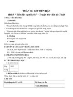 Giáo án Ngữ văn 10 tuần 10: Đọc thêm Lời tiễn dặn