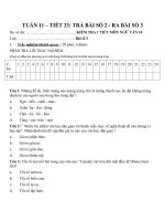 Giáo án Ngữ văn 10 tuần 11: Trả bài làm văn số 2, ra đề bài số 3