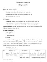 Giáo án Ngữ văn 10 tuần 33 bài: Viết quảng cáo