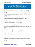 ĐÁP án   LUYỆN đề cơ bản – đề số 1 