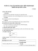 Giáo án Ngữ văn 10 tuần 15: Tại lầu Hoàng Hạc tiễn Mạnh Hạo Nhiên đi Quảng Lăng