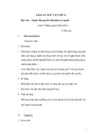 Giáo án Ngữ văn 11 tuần 28 bài: Người cầm quyền khôi phục uy quyền  V. Huy gô