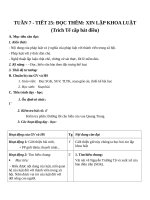 Giáo án Ngữ văn 11 tuần 7: Đọc thêm: Xin lập khoa luật (Trích Tế cấp bát điều)