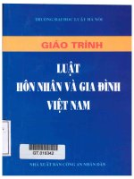 Giáo trình luật hôn nhân và gia đình việt nam phần 1 