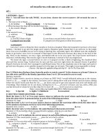 ĐỀ ÔN TẬP KIỂM TRA CUỐI HKII TIẾNG ANH 10 (CÓ ĐÁP ÁN)