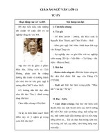 Giáo án Ngữ văn 11 tuần 24 bài: Từ ấy  Tố Hữu