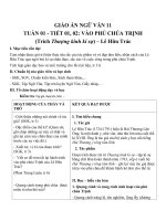 Giáo án Ngữ văn 11 tuần 1: Vào phủ chúa Trịnh (Trích Thượng kinh kí sự)