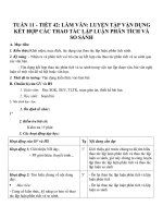 Giáo án Ngữ văn 11 tuần 11: Luyện tập vận dụng kết hợp các thao tác lập luận phân tích và so sánh