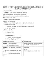 Giáo án Ngữ văn 11 tuần 2: Phân tích đề, lập dàn ý bài văn nghị luận