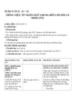 Giáo án Ngữ văn 11 tuần 3: Từ ngôn ngữ chung đến lời nói cá nhân (tiếp)