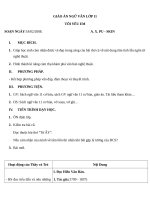 Giáo án Ngữ văn 11 tuần 26 bài: Tôi yêu em  Puskin