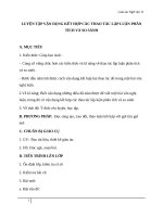 Giáo án Ngữ văn 11 tuần 11: Luyện tập vận dụng kết hợp các thao tác lập luận phân tích và so sánh