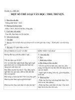 Giáo án Ngữ văn 11 tuần 13: Một số thể loại văn học: Thơ, truyện